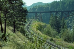 CP track inspection.  CP bridge is visible beneath the left most span of the CN bridge.