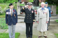 Retired, but back in uniform to take the salute for the Minister of National Defence, The Hon. Gordon O'Connor at a Battle of the Atlantic parade.